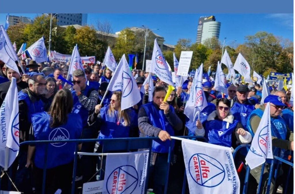 Sindicatele protestează la Ministerul Muncii și cer majorarea salariului minim de la 1 ianuarie 2027