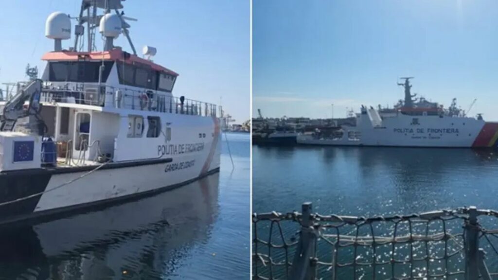 Exercițiu de amploare în Marea Neagră. Autoritățile au simulat salvarea echipajului unei nave incendiate